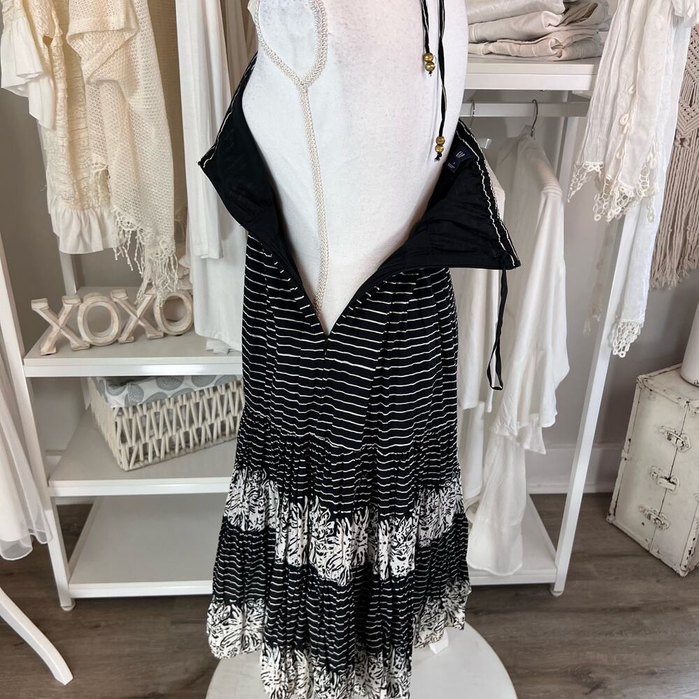 Gap Sz. 0 Women's Black halter dress, flowy, beachy, coastal. #1098 - Picture 3 of 9